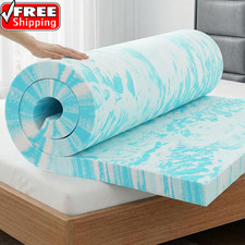 Gel Memory Foam Mattress Topper, Full 2 Inch, Cooling Gel Infused Soft Comfy Bre