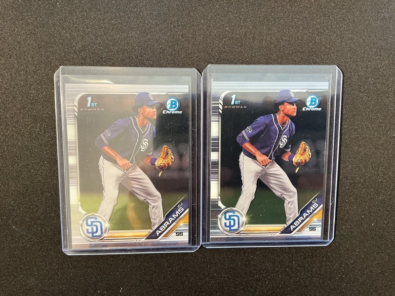 2019 BOWMAN CJ ABRAMS BASE CHROME 1st CARD x2