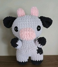 Handmade Baby Cow Plush Crochet Amigurumi Stuffed Toy