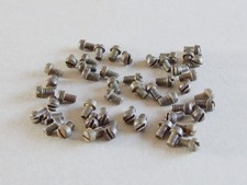 50 x Meccano Aeroplane Constructor Dome Headed Bolt Used / Tarnished