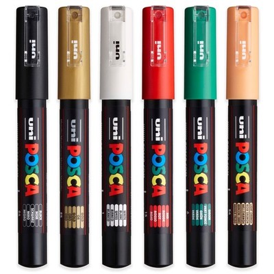 POSCA PC-1M Set Ausgabe Von 5 Farben Plus Kostenloses Helles Orange