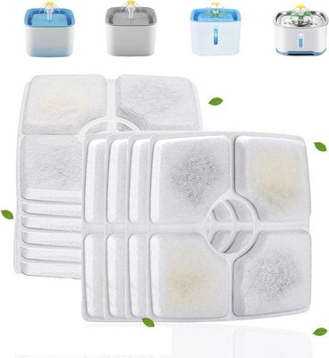 10pcs Cat Water Fountain Filters for Square 84oz Pet Drinking Replacement Filter