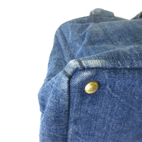 PRADA B1877B Canapa Tote Bag Handbag Denim Indigo AA Women s from japan thumbnail 4