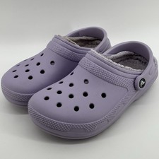 Crocs Unisex Classic Lined Clogs - Lavender Unisex Sz M6/W8 Purple Slip On