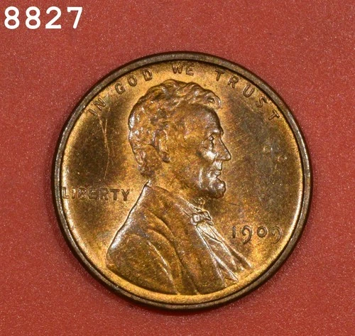 1909 VDB Lincoln Wheat Cent "CH BU RB"