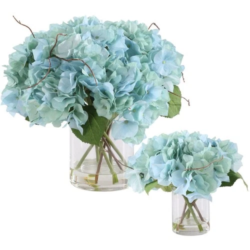 Uttermost 60249 Tranquil Blue Blooms Blooms in Vases, Set of 2 - Picture 2 of 4
