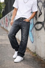 Vintage Y2K Southpole Slim Fit Jeans Sz 30 Distressed Wash Contrast Stitching