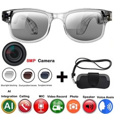 AI Smart Glasses with Camera – 1080P Video Recording Glasses with Audio