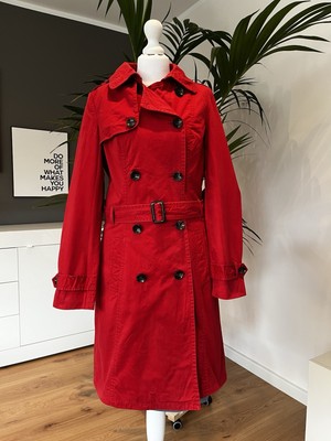 Eleganter roter Trenchcoat von Promod Gr. 36 