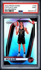 2024 PANINI PRIZM WNBA SILVER PRIZM #145 CAITLIN CLARK ROOKIE RC PSA 9