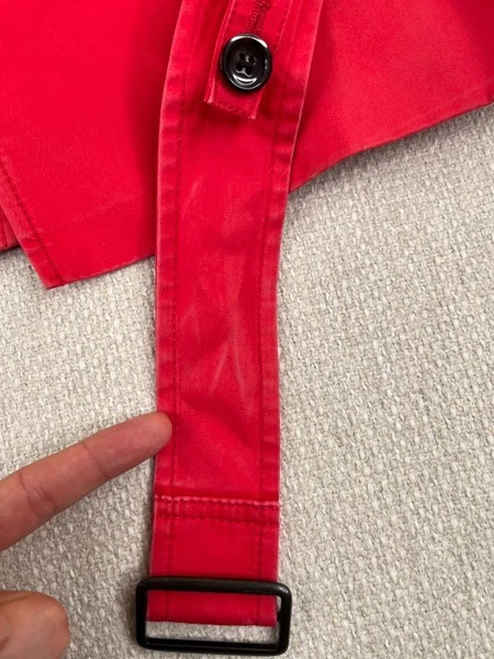 Coach Cappotto Cintura Donna XXS Designer Rosso Città Doppiopetto Corpcore (LEGGI)