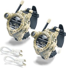 Walkie Talkie for Kids,Rechargeable Spy Talkies Watch Army Toys Camo