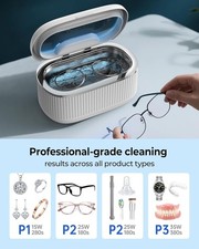 45KHz Retainer Cleaner for Jewelry, 35W Ultrasonic Jewelry Cleaner,5 Timer 3