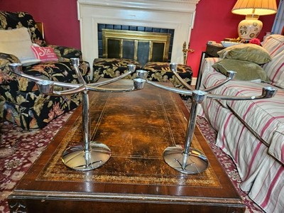 Pair Marcel Wanders For Goods Chrome Candlestick Holders