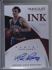 2014-15 Panini Immaculate INK Red 13/25 Rick Barry #26 Auto HOF 1y8