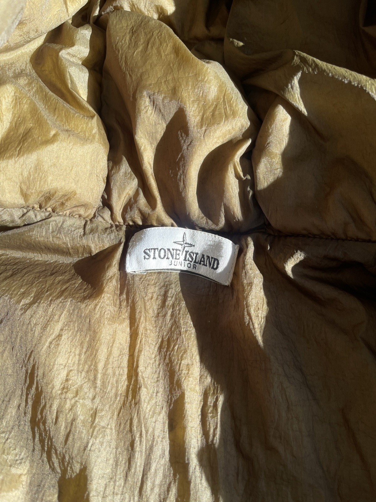 Stone island khaki Junior Down puffer Jacket, Age 10  pre loved great condition image 3