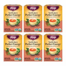 Yogi Tea Vanilla Spice Perfect Energy Tea - 16 Tea Bags per Pack 6 Packs - ...