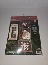 Dimensions Applique Feltworks Felt Kit LET IT SNOW BANNER Snowman Welcome New