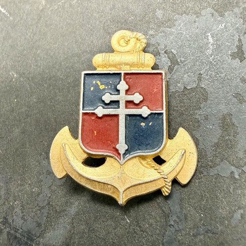 Original WWII Free French 9th Colonial Infantry Div. Badge