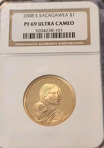 2008 S Proof Sacagawea Dollar $1 NGC PF 69 Ultra Cameo