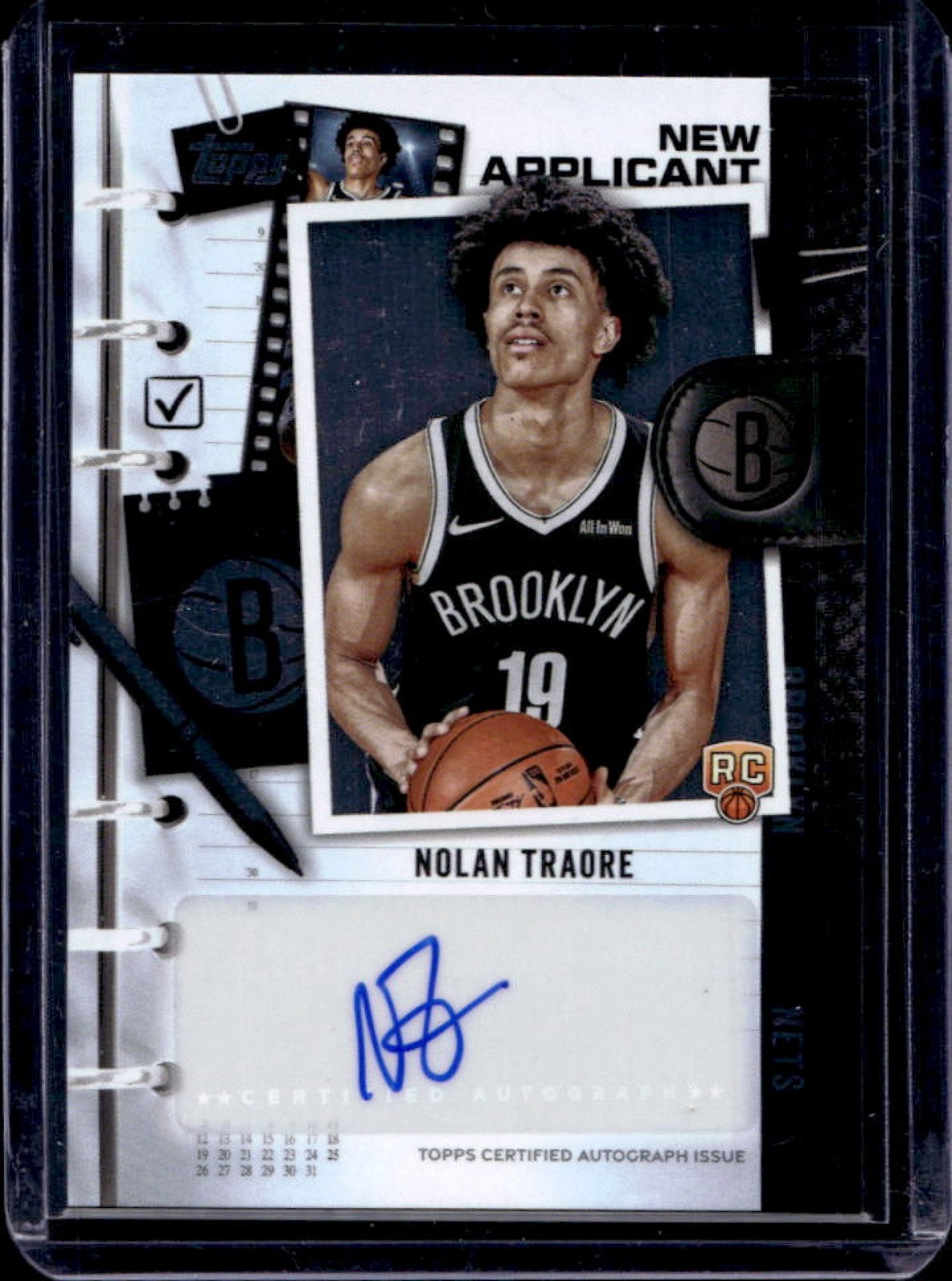 2025-26 Topps Nolan Traore New Applicants Auto RC Rookie #NA-NT Nets