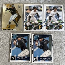 5 ERIK GONZALEZ RC lot 2017 Donruss Rated Rookie x2 Indians 2021 Mosaic Topps