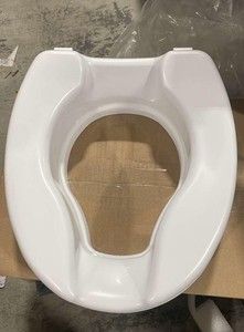 Homecraft Savanah Raised Toilet Seat, 4" High Elevated Toilet Seat Locks Onto