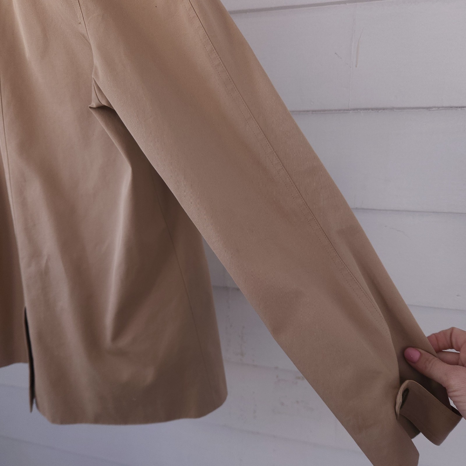  Lauren Ralph Lauren Khaki Utility Field Jacket Lambskin Leather Trim Women's M thumbnail 18