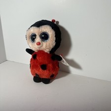 TY BEANIE BOOS - BUGSY the 6" LADYBUG - MINT with MINT TAG - GLITTER EYES