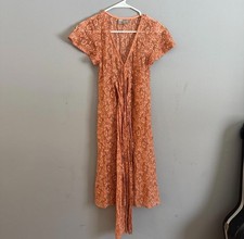 ASOS peachy pink lace dress size 4