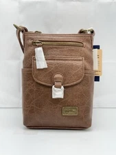White Mountain Women's Brown Leather Shoulder Bag With Shoulder Strap - WMH11301