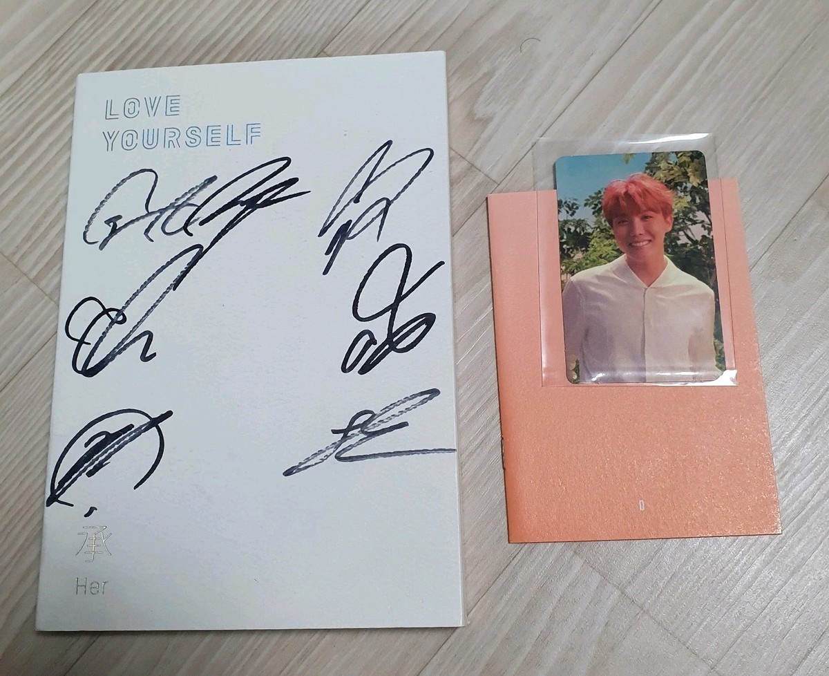 BTS Autographed Signed Love Yourself HER O DNA CD PROMO Album J