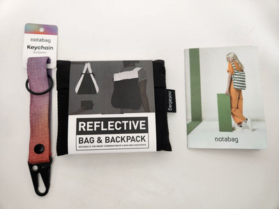 Notabag Reflective Bag & Backpack + Keychain Travel Commuting Unisex NWT
