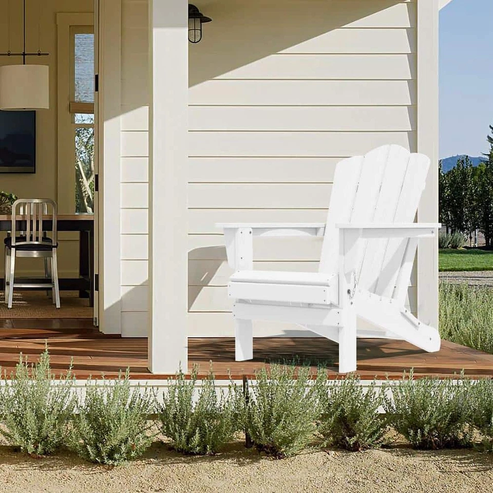 Sillas Adirondack de plástico Jeary Silla Adirondack de plástico plegable HDPE (¿1 paquete? Foto 2 de 4