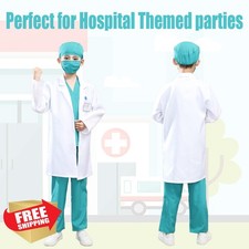 S3XY-FIV5 Kids Nurse Doctor Dentist Costume Play Pretend Party