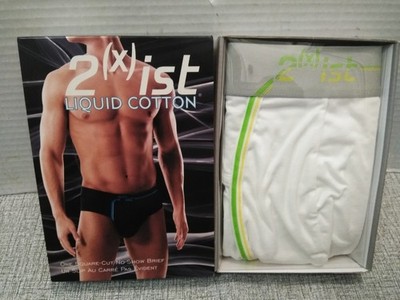 N.O.S. 2(X)ist 2XIST MEN'S LIQUID COTTON XL WHITE SQUARE CUT NO-SHOW BRIEF (1)