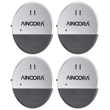 Window Alarm Sensors 4 Pack, Glass Break Sensor 130DB Loud Window Vibration A...
