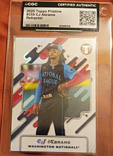 Topps 2025 Pristine CJ Abrams #259 Refractor CGC Washington Nationals