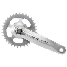 M-WAVE 1-Fach Kurbelgarnitur 33 / 38 / 44 / 46 Zahn Eingang Aluminium Kurbel