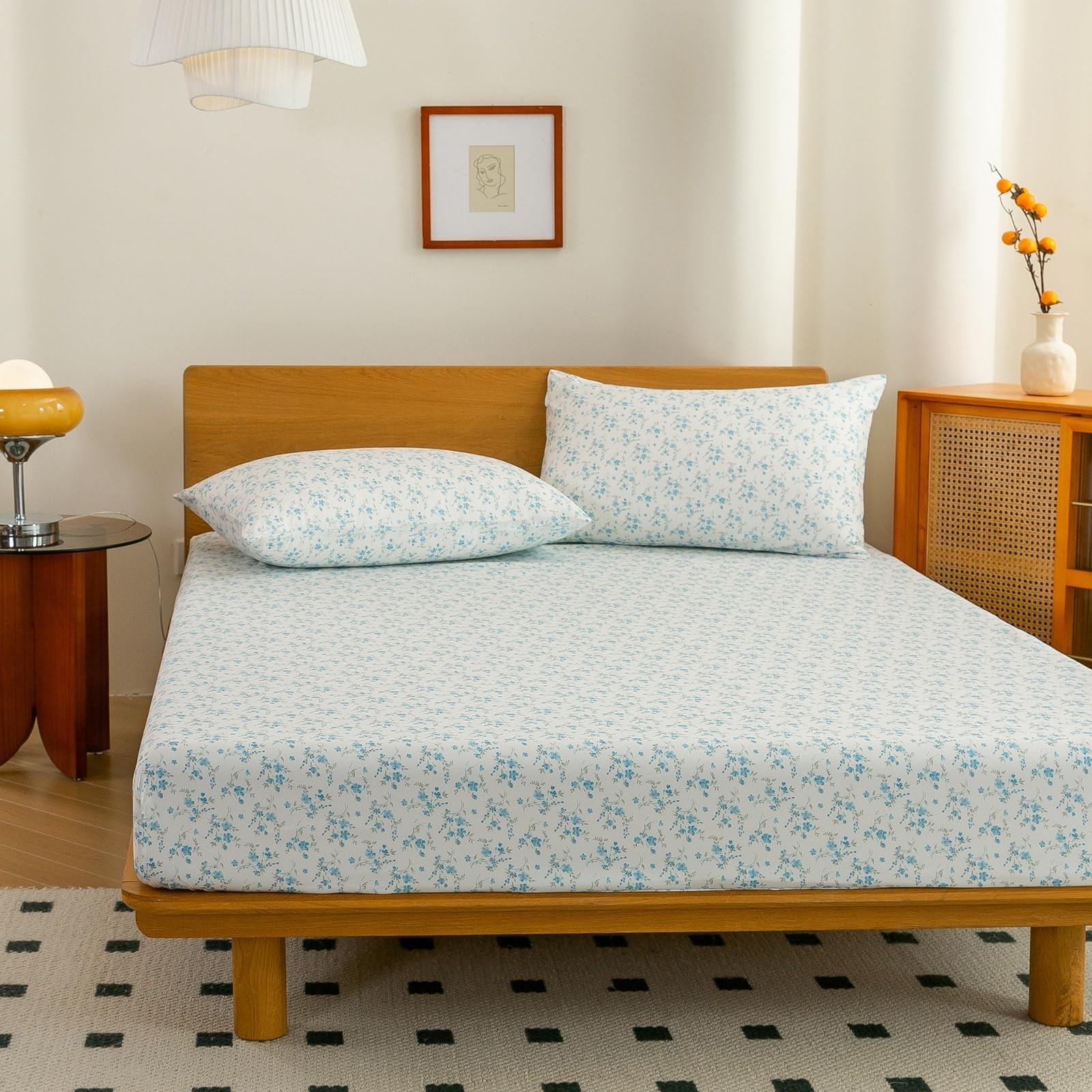 4 Piece Sheets Set Floral - Sleep Better Than Ever with These Ultra-Soft & Co...