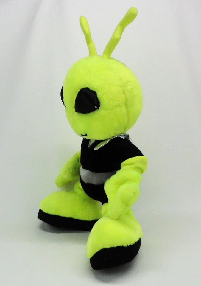 Vintage 90s Nanco Alien Martian Plush Neon Green Black 22 Inch 1997 Carnival - Image 3 of 4