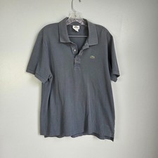 Lacoste Men  s Short Sleeve Gray Men  s Classic Fit Polo Shirt Size 8 2XL 