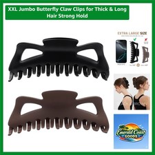 XXL Jumbo Butterfly Claw Clips for Thick  Long Hair Strong Hold