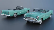 ABS-LIKE RESIN 3D PRINTED 1/25 1954 BUICK CENTURY CONVERTIBLE FULL KIT