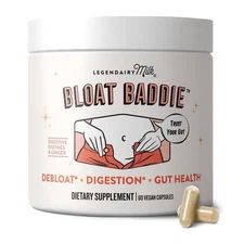 Legendairy Milk Bloat Baddie Digestive Enzymes Probiotics Gut Health Ginger 60Ct