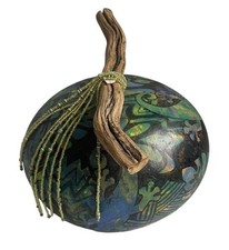 Judy Moody Hand Painted  Decorated Gourd or Pumpkin With Southwestern D cor