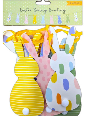 Happy Easter Banner/Dekoration/Girlande/Wimpelkette, Hasenmuster, Party/Requisit