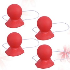 4Pcs Reusable Red Clown Nose Props for Masquerade Costume Party Decoration