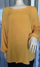 LOFT yellow long sleeve blouse Large