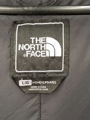 The North Face 600 Goose Down Puffer Jacket Womens Large Full Zip Black Hooded - Picture 2 of 24